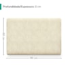 Cabeceira Painel Suspenso Solteiro 90 cm Luna Retangular Boucle Creme Artte