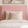 Cabeceira Painel Suspenso Solteiro 90 cm Luna Retangular Boucle Rosa Artte