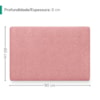 Cabeceira Painel Suspenso Solteiro 90 cm Luna Retangular Boucle Rosa Artte
