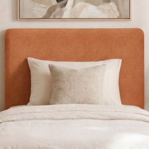 Cabeceira Painel Suspenso Solteiro 90 cm Luna Retangular Boucle Terracota Artte