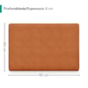 Cabeceira Painel Suspenso Solteiro 90 cm Luna Retangular Boucle Terracota Artte