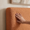 Cabeceira Painel Suspenso Solteiro 90 cm Luna Retangular Boucle Terracota Artte
