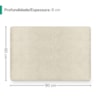 Cabeceira Painel Suspenso Solteiro 90 cm Luna Retangular Linho Bege Champanhe Artte