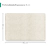 Cabeceira Painel Suspenso Solteiro 90 cm Luna Retangular Linho Cru Artte