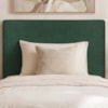 Cabeceira Painel Suspenso Solteiro 90 cm Luna Retangular Linho Verde Musgo Artte