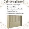Cabeceira Queen 158 cm Barcell Veludo Bege Soon