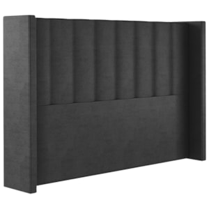 Cabeceira Queen 158 cm Barcell Veludo Preto Soon Cabeceira Queen 158 cm Barcell Veludo Preto Soon