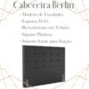 Cabeceira Queen 158 cm Berlin Veludo Preto Soon