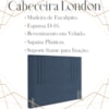 Cabeceira Queen 158 cm London Veludo Azul Soon