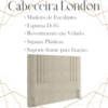 Cabeceira Queen 158 cm London Veludo Bege Soon