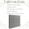 Cabeceira Queen 158 cm Lots Veludo Cinza Soon