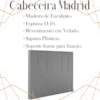 Cabeceira Queen 158 cm Madrid Veludo Cinza Soon