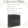 Cabeceira Queen 158 cm Milan Veludo Preto Soon