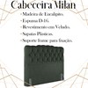 Cabeceira Queen 158 cm Milan Veludo Verde Soon