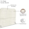 Cabeceira Queen 160 cm Com Frame Alana Boucle Bege Artte