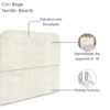 Cabeceira Queen 160 cm Com Frame Alana Boucle Bege Artte