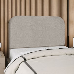 Cabeceira Queen 160 cm Com Frame Alana Boucle Bege Escuro Artte