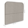 Cabeceira Queen 160 cm Com Frame Alana Boucle Bege Escuro Artte