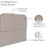 Cabeceira Queen 160 cm Com Frame Alana Boucle Bege Escuro Artte