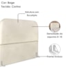 Cabeceira Queen 160 cm Com Frame Alana Corino Bege Artte