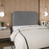 Cabeceira Queen 160 cm Com Frame Alana Corino Cinza Artte