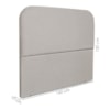 Cabeceira Queen 160 cm Com Frame Alana Linho Cinza Artte