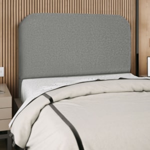 Cabeceira Queen 160 cm Com Frame Alana Linho Cinza Escuro Artte