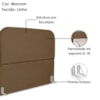 Cabeceira Queen 160 cm Com Frame Alana Linho Marrom Artte