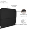 Cabeceira Queen 160 cm Com Frame Alana Linho Preto Artte
