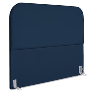Cabeceira Queen 160 cm Com Frame Alana Suede Azul Marinho Artte