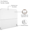Cabeceira Queen 160 cm Com Frame Alana Suede Branco Artte