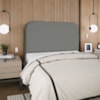 Cabeceira Queen 160 cm Com Frame Alana Suede Cinza Artte