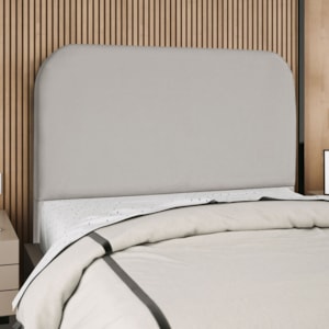 Cabeceira Queen 160 cm Com Frame Alana Suede Cinza Claro Artte