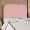 Cabeceira Queen 160 cm Com Frame Alana Suede Rosa Artte