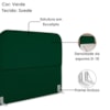Cabeceira Queen 160 cm Com Frame Alana Suede Verde Artte