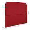 Cabeceira Queen 160 cm Com Frame Alana Suede Vermelho Artte