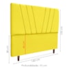 Cabeceira Queen 160 cm Com Frame Belgica Suede Amarelo Artte