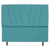 Cabeceira Queen 160 cm Com Frame Belgica Suede Azul Turquesa Artte