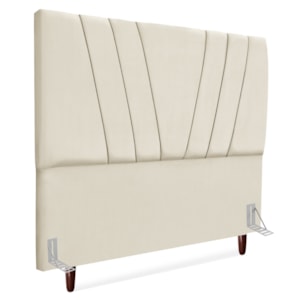 Cabeceira Queen 160 cm Com Frame Belgica Suede Bege Artte