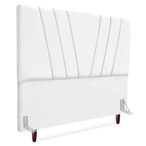 Cabeceira Queen 160 cm Com Frame Belgica Suede Branco Artte