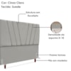 Cabeceira Queen 160 cm Com Frame Belgica Suede Cinza Claro Artte