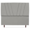 Cabeceira Queen 160 cm Com Frame Belgica Suede Cinza Claro Artte