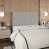 Cabeceira Queen 160 cm Com Frame Belgica Suede Cinza Claro Artte
