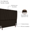 Cabeceira Queen 160 cm Com Frame Belgica Suede Marrom Artte