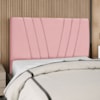 Cabeceira Queen 160 cm Com Frame Belgica Suede Rosa Artte
