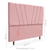 Cabeceira Queen 160 cm Com Frame Belgica Suede Rosa Artte