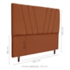 Cabeceira Queen 160 cm Com Frame Belgica Suede Terracota Artte