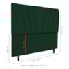 Cabeceira Queen 160 cm Com Frame Belgica Suede Verde Artte