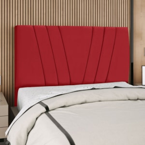Cabeceira Queen 160 cm Com Frame Belgica Suede Vermelho Artte