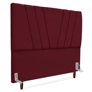 Cabeceira Queen 160 cm Com Frame Belgica Suede Vinho Artte